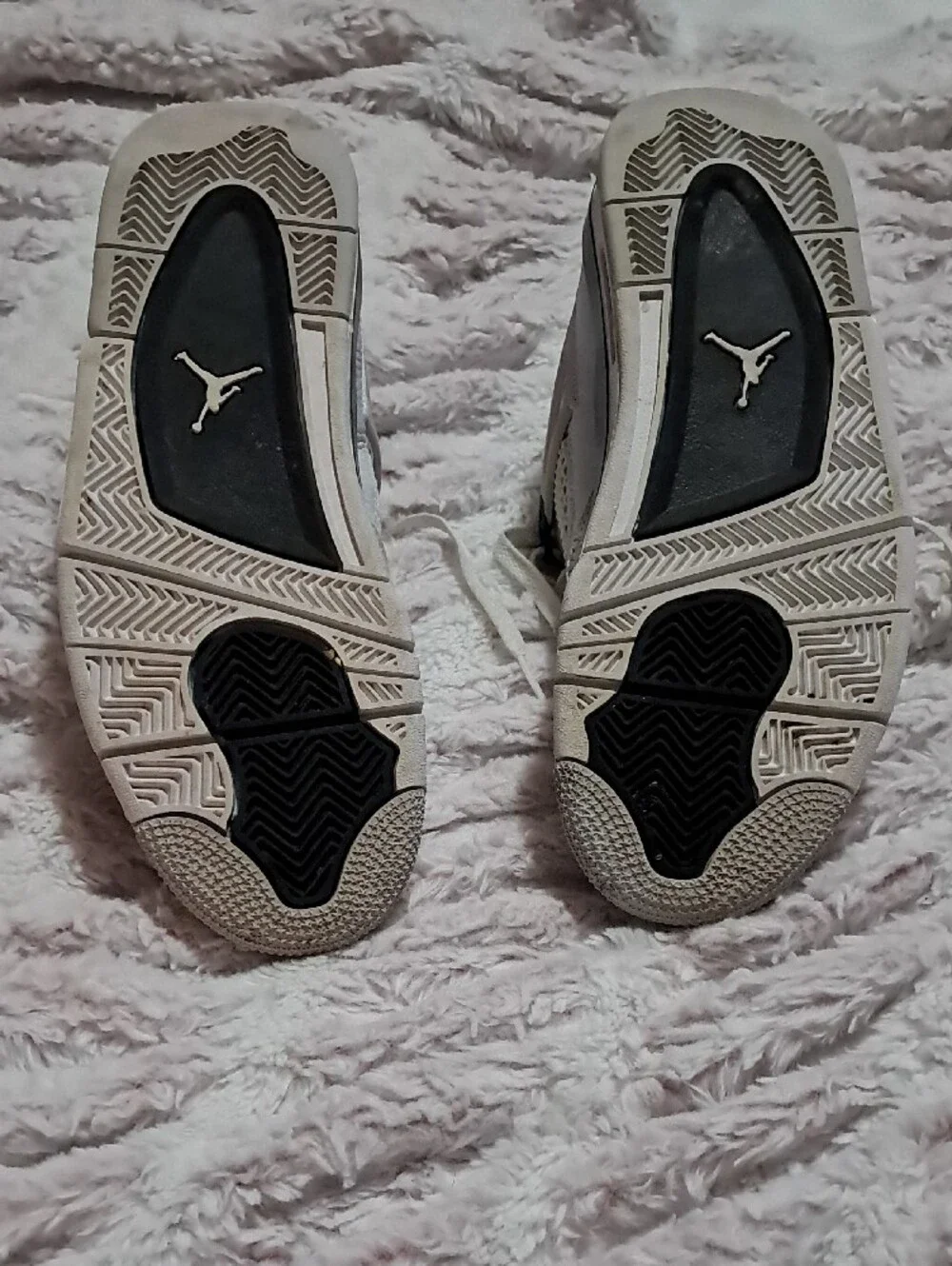 Jordan 4s Military Black Sneakers in White and Black
